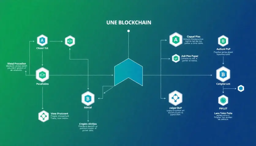 Schéma illustrant le fonctionnement d'une blockchain.