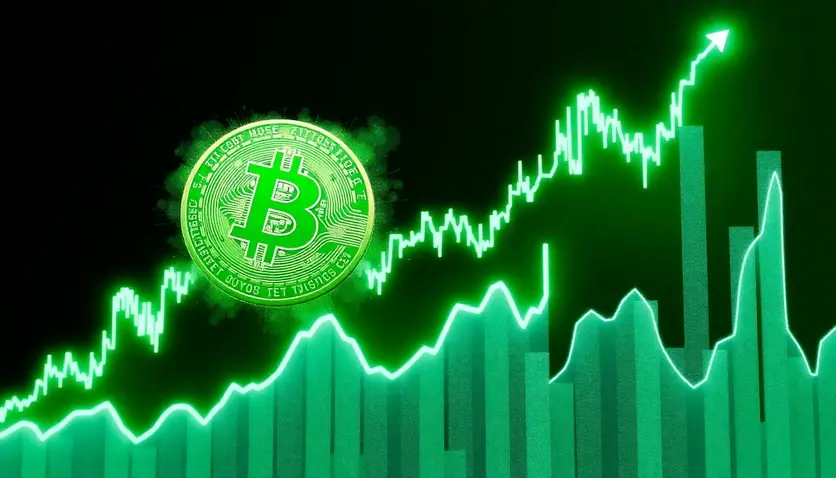 Bitcoin reaching new all-time highs with a dynamic chart showing its explosive growth, capturing the excitement and volatility of the cryptocurrency market.