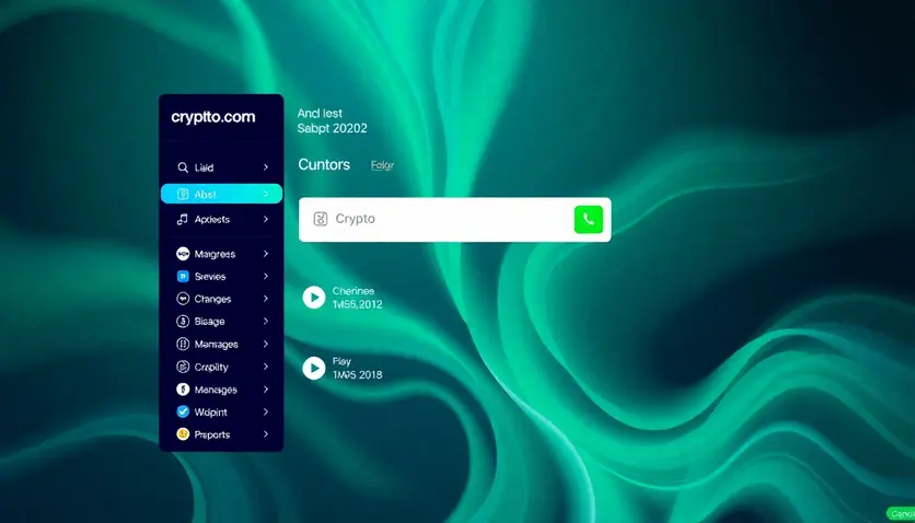 Capture d'écran de l'interface utilisateur de Crypto.com.