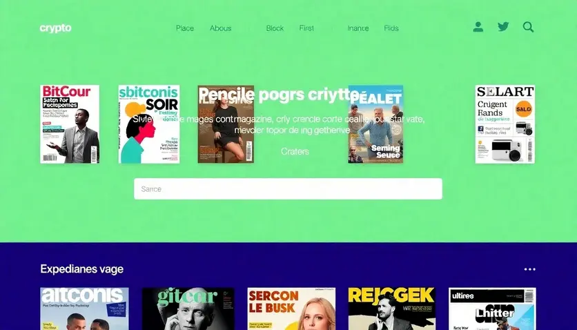 Capture d'écran d'une plateforme en ligne proposant des abonnements à des magazines crypto.